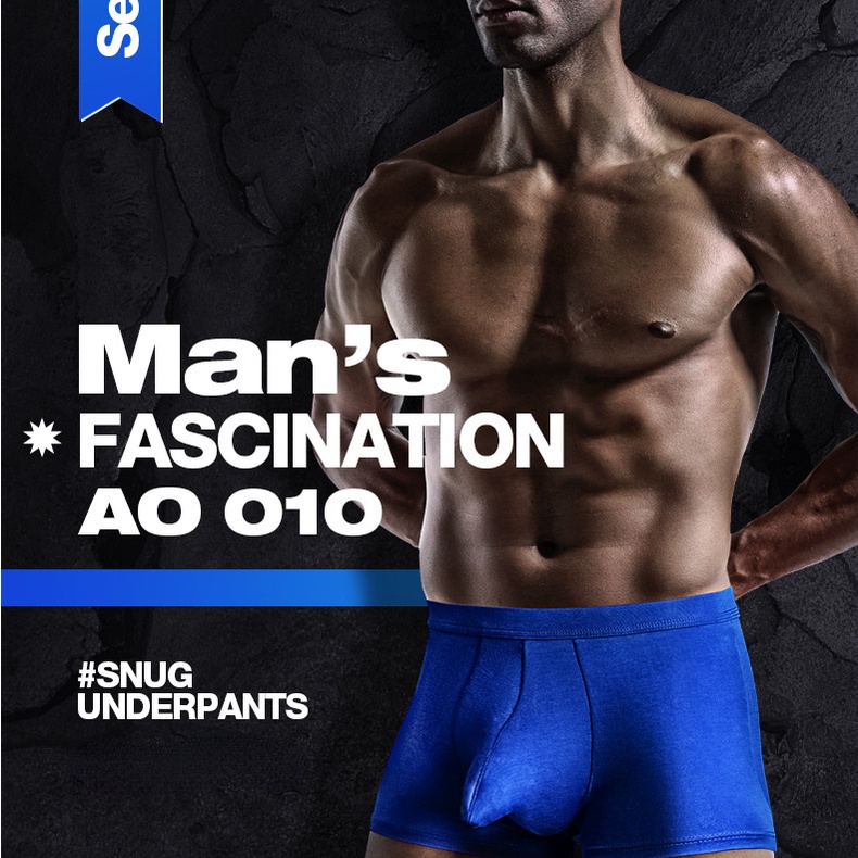 Quần Lót Boxer Chữ U Lưng Vừa Thoáng Khí Thoải Mái Gợi Cảm Cho Nam 010