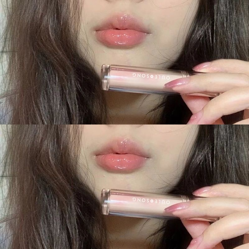 Giày Thể Thao OULESONG OULESONG Thời Trang Năng Động® Son Bóng Trong Suốt Thiết Kế Vỏ Hình Ly Trà Băng Độc Đáo