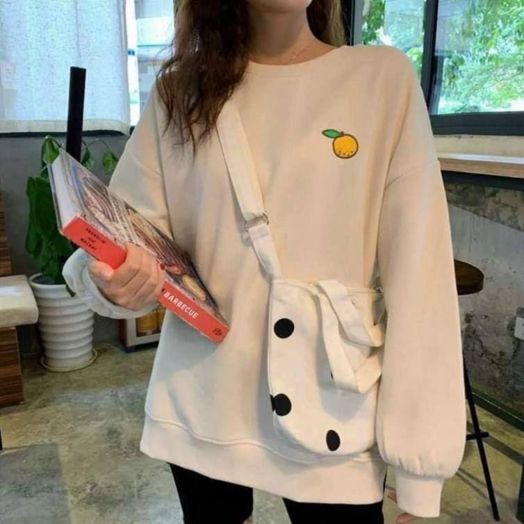 Áo sweater unisex form rộng nỉ Trái Cây nam nữ phong cách trẻ của phái đẹp