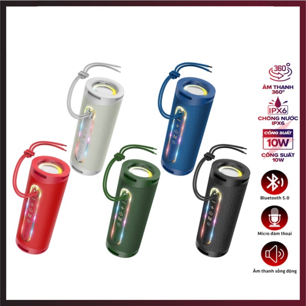 Loa Bluetooth HC9 ⚡FREESHIP⚡ Âm thanh ấm_Hiệu ứng đèn LED theo nhạc_Pin trâu_Chính hãng HOCO_BH 12 tháng_VILATA SHOP