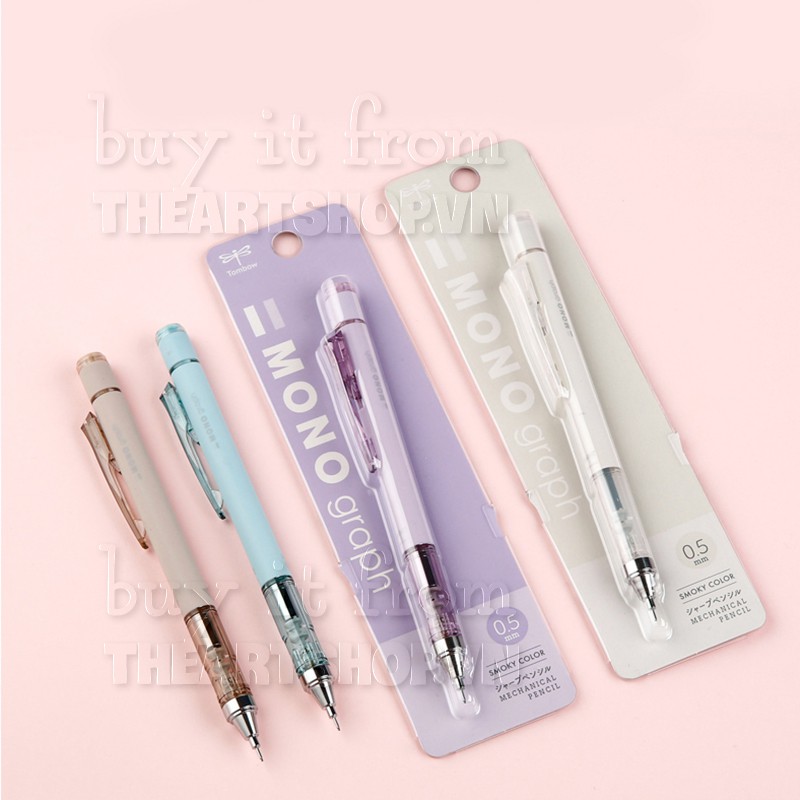 Bút chì cơ khí lắc đẩy ngòi TOMBOW Mono Graph cao cấp Nhật Bản *PASTEL COLOR*