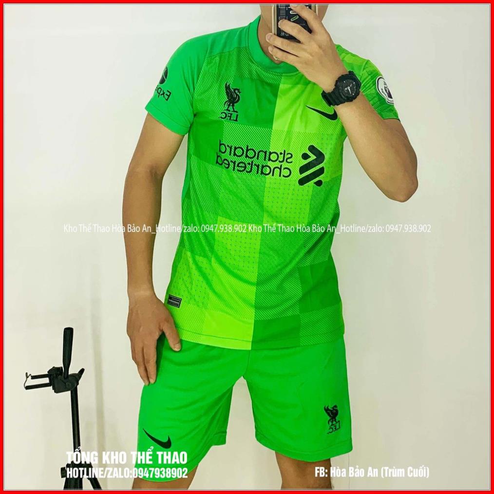 Bộ Quần Áo Thủ Môn Liverpool màu xanh mẫu chính thức 2022