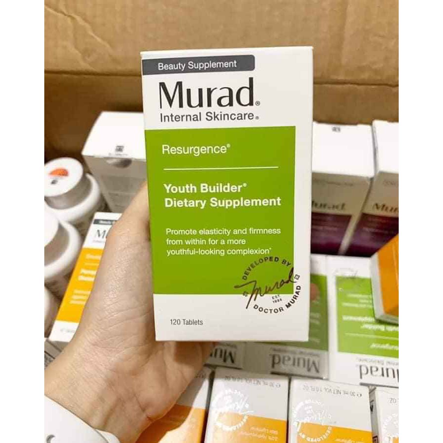 [Murad Chính Hãng] Viên uống trẻ hóa da giúp làm giảm nếp nhăn Youth Builder Dietary Supplement Murad 120 Viên | Thế Giới Skin Care