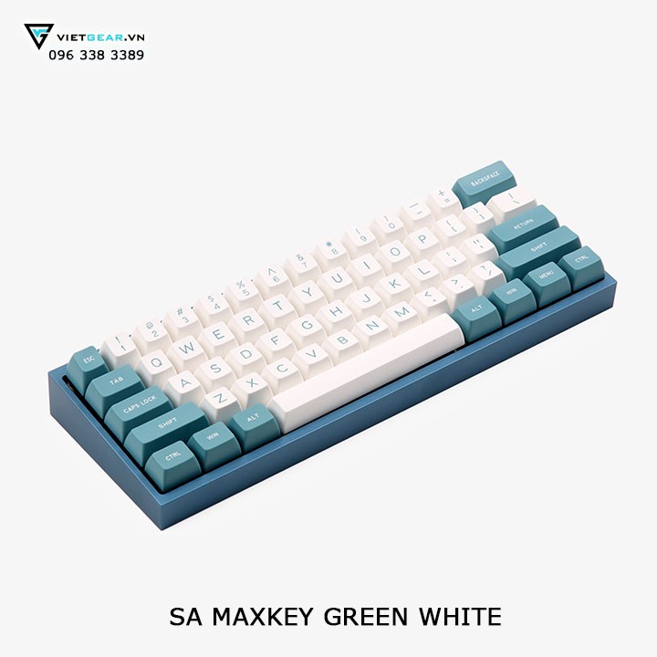 [Mã SKAMSALE03 giảm 10% đơn 200k] Bộ nút bàn phím SA Maxkey Green White 131 nút