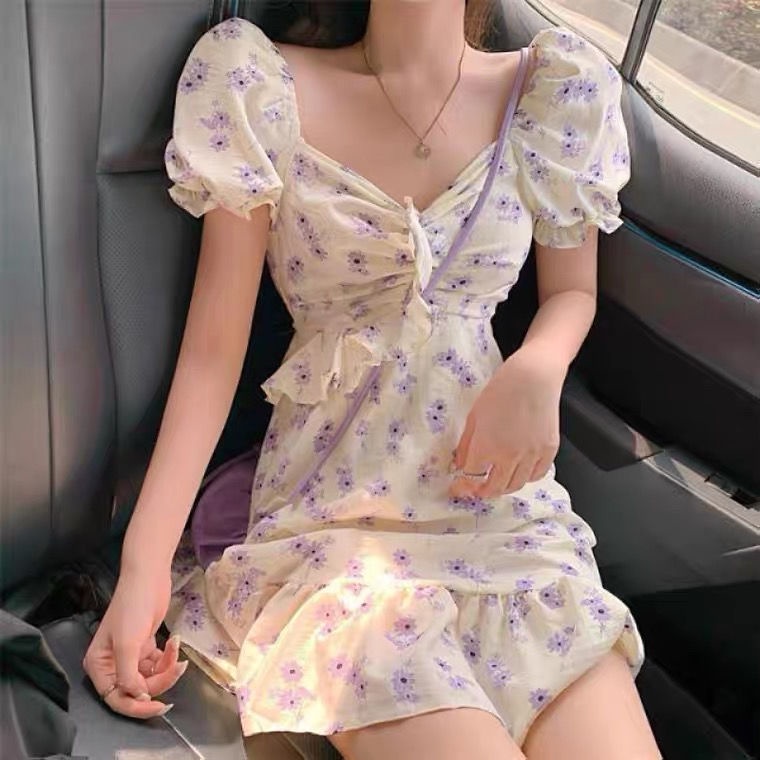 Đầm Hoa Tay Phồng Dáng Chữ A Thời Trang Pháp Quý Phái 2021 | BigBuy360 - bigbuy360.vn
