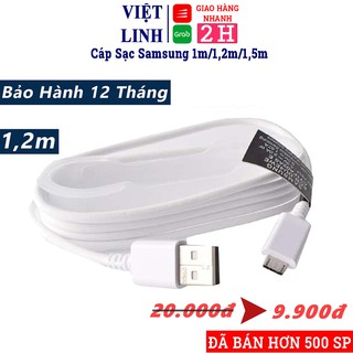 Cáp Sạc Samsung s4 note4, chân sạc micro, dây dài 1m 1m2 1m5 các loại - Việt Linh