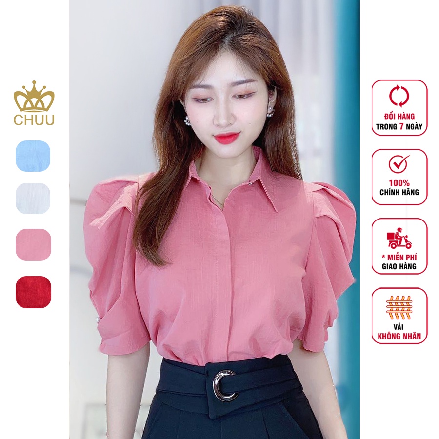 Áo sơ mi kiểu tay phồng dáng lửng CHUU A6727