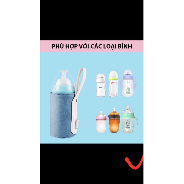Túi Ủ Sữa Cao Cấp Thông Minh Có Cảm Biến Nhiệt Độ Chất Liêu Da #3