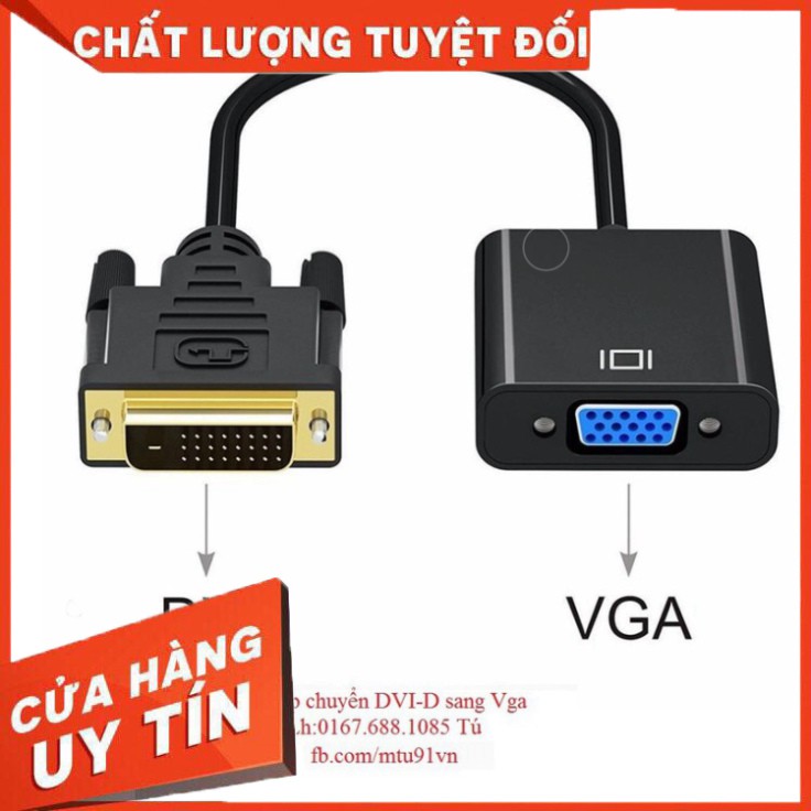 Cáp chuyển đổi DVI-D 24+1 sang VGA Female ARIGATO Đảm Bảo Chất Lượng