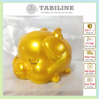 Lợn đất tiết kiệm tiền TABILINE cánh tiên thiền thần vàng đồng chất liệu thạch cao không ẩm mốc tiền LD08