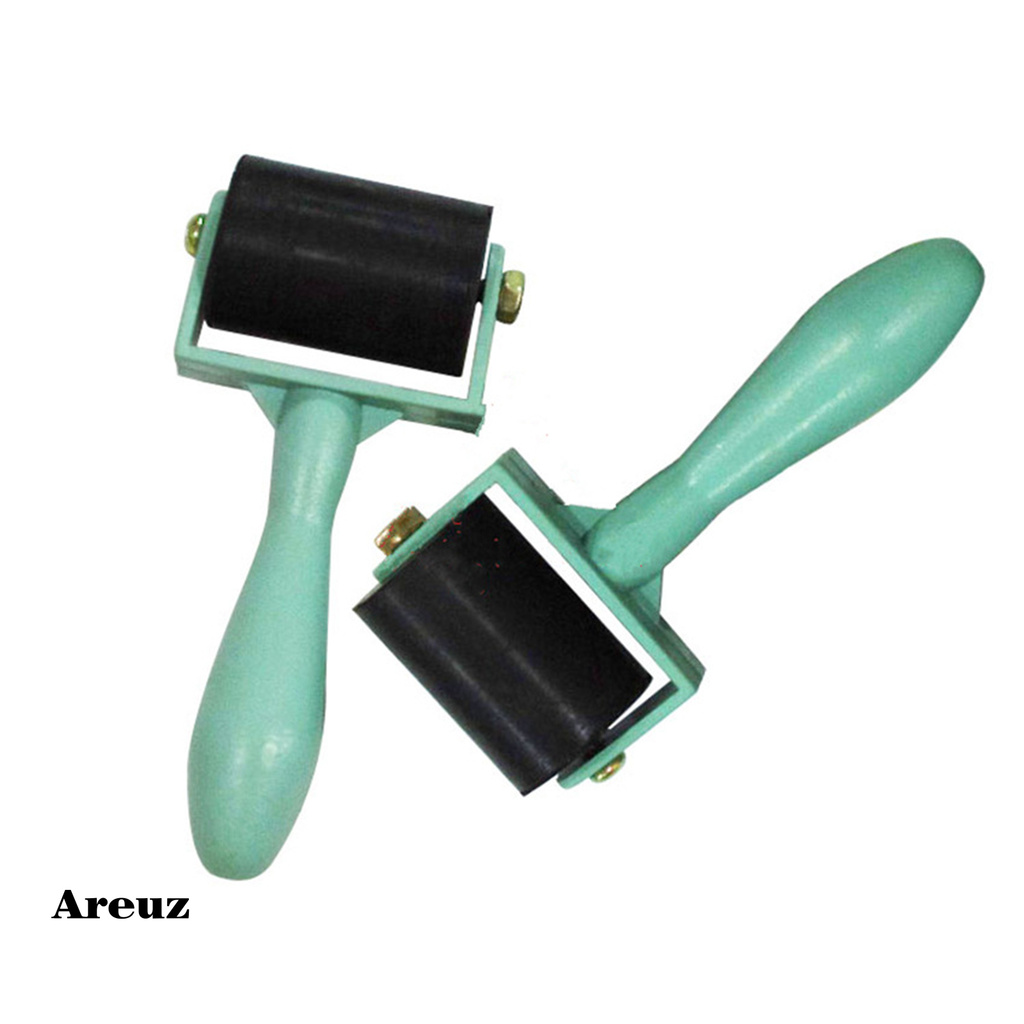 Areuz 3.5cm Printing Roller Smooth Surface Labor-saving Rubber Multi-purpose Flat Ink Roller for Printmaking