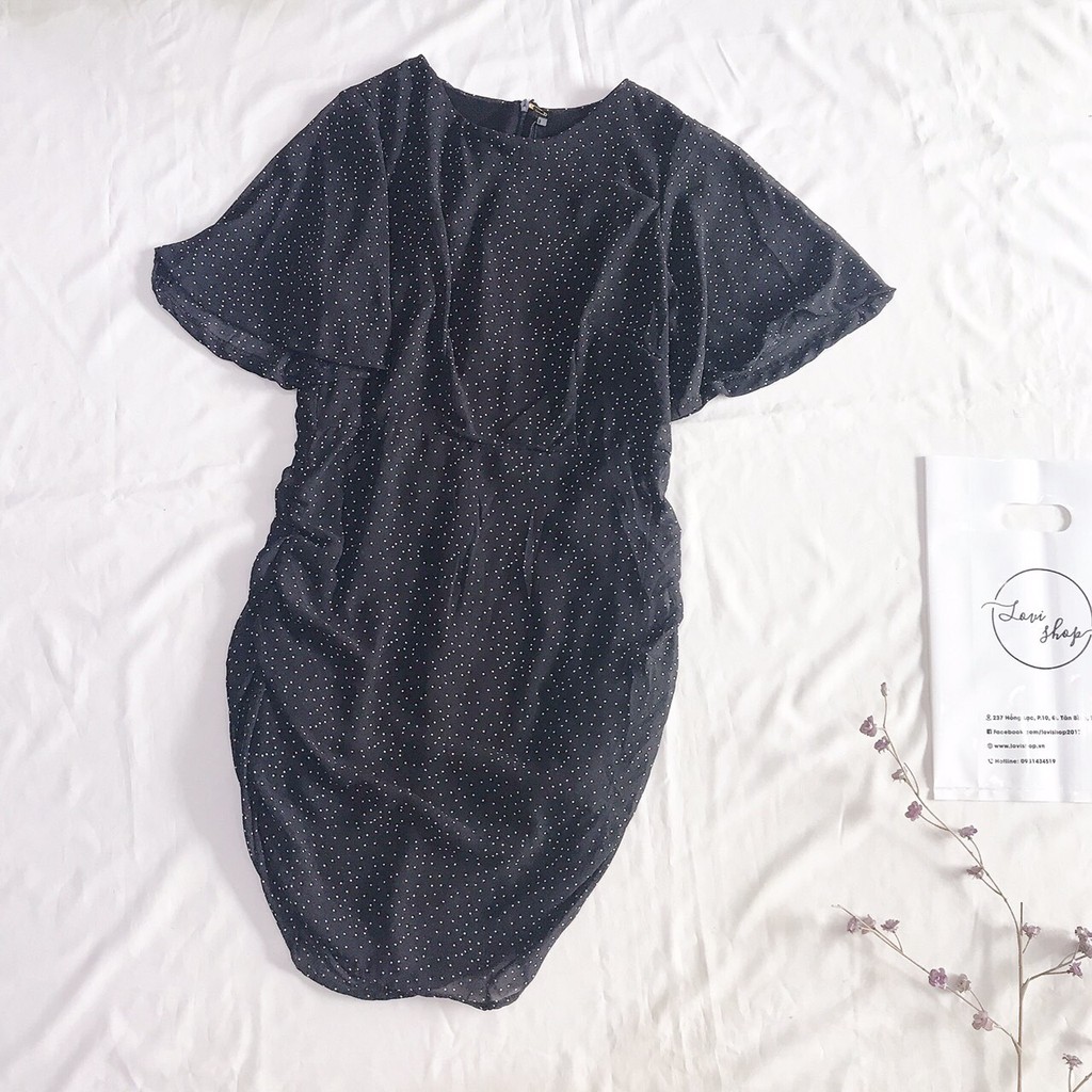 Đầm kiểu nữ chấm bi  nhiều màu Lovi
