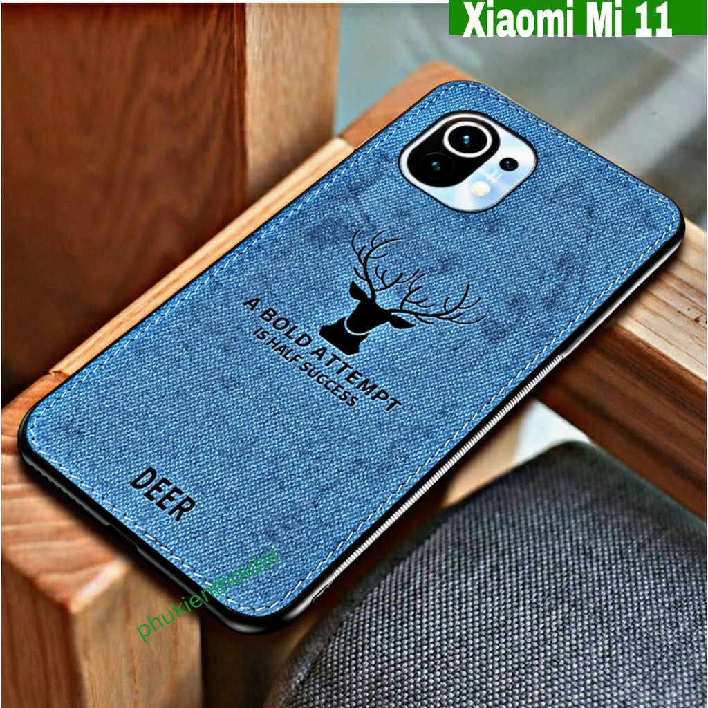 Ốp lưng vải đầu hươu Xiaomi Mi 9  / Mi 11 cao cấp