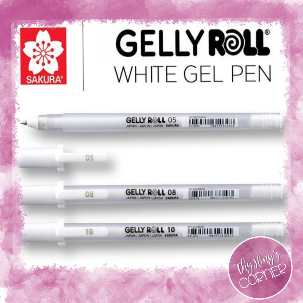 Bút Gel Trắng Sakura Gelly Roll - Made in Japan (Nhiều loại ngòi)