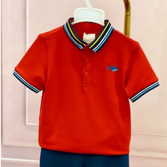 Áo polo unisex cho bé 137Kids cotton thoáng mát, thấm hút mồ hôi tốt