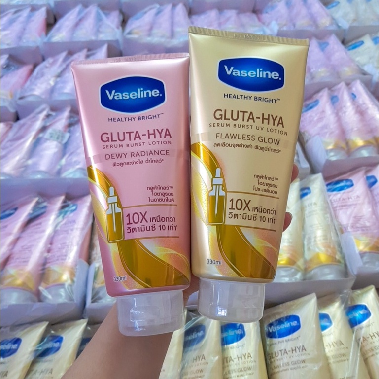 Sữa Dưỡng Thể Vaseline Healthy Bright Gluta HYA Serum 10X 330ml