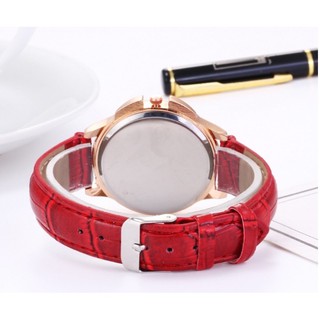 Đồng hồ nữ Quartz dây da mặt hình hoa