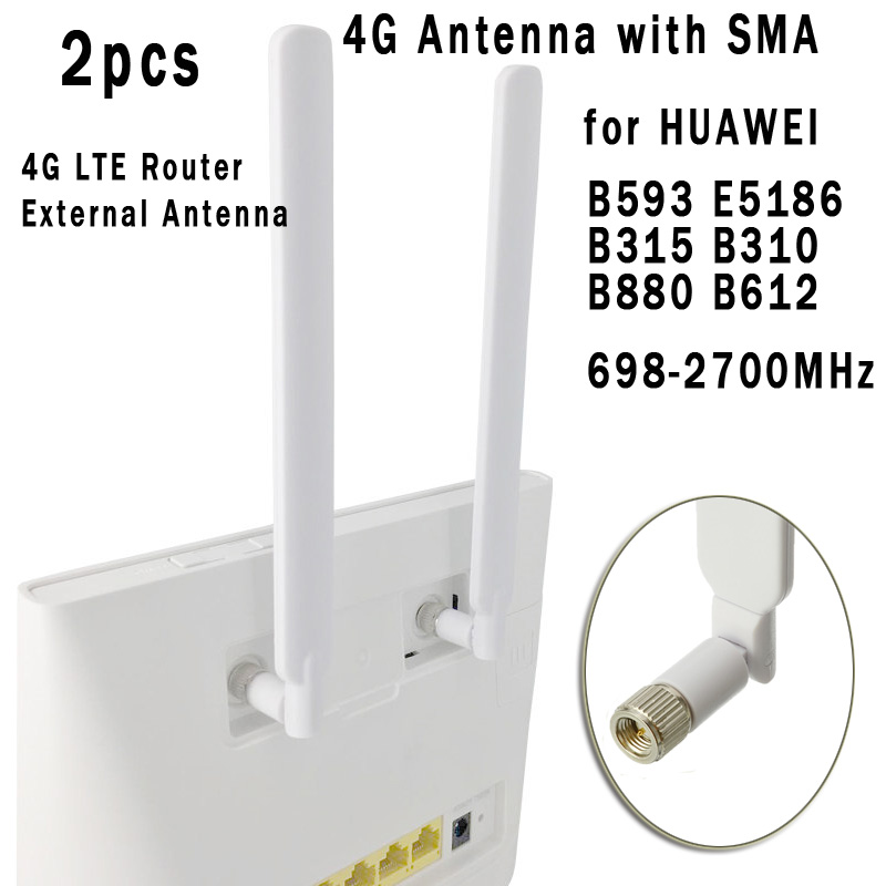 2 Chiếc 4G LTE Ăng Ten Bên Ngoài LTE Tăng Cường Tín Hiệu Ăng Ten SMA Kết Nối Cho HUAWEI B315 B310 B5