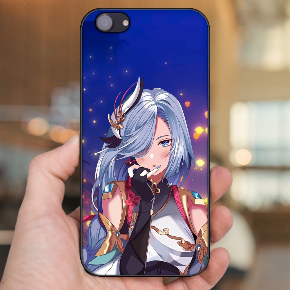Ốp lưng Oppo F7 Youth viền đen in hình Shenhe Genshin Impact