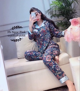 Bộ lụa cao cấp dài tay Nohk