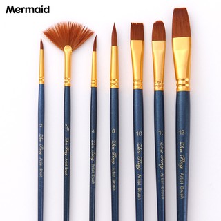 Set 7 Cọ Vẽ Tranh Sơn Dầu Cán Gỗ