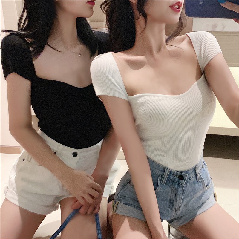 Áo len montoghi mỏng tôn ngực nhiều màu sắc co dãn