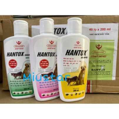 Sữa Tắm Trị Ve Rận Bọ Chét Chó Mèo Hantox Shampoo 200ml - MO PET SHOP