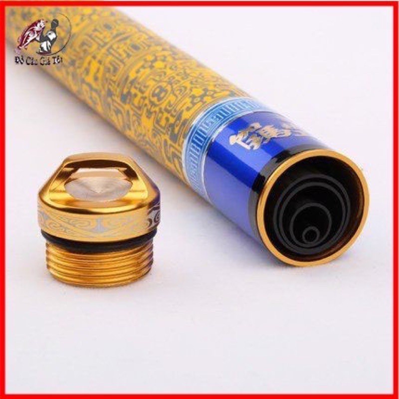 Cần câu tay GM 6H dài 6m3 tải cá 15kg hàng loại 1 Gama Seiko Hoàng Long  chính hãng màu mạ vàng săm hình rồng sang trọng
