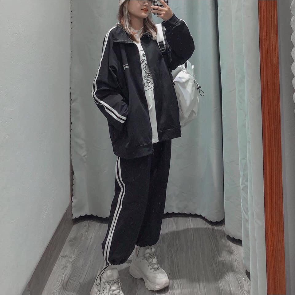 Bộ nỉ Thể thao chạy sọc khoá đẹp xuất sắc,Form thụng, chất nỉ mềm đẹp lắm luôn Về đủ màu | BigBuy360 - bigbuy360.vn