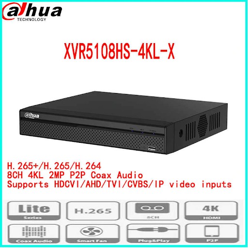 Đầu ghi hình HDCVI/TVI/AHD và IP 8 kênh DAHUA XVR5108HS-4KL-X