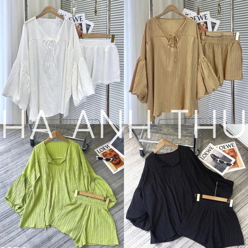 [ HA ANH THU ] Set Áo Xốp Quần Short