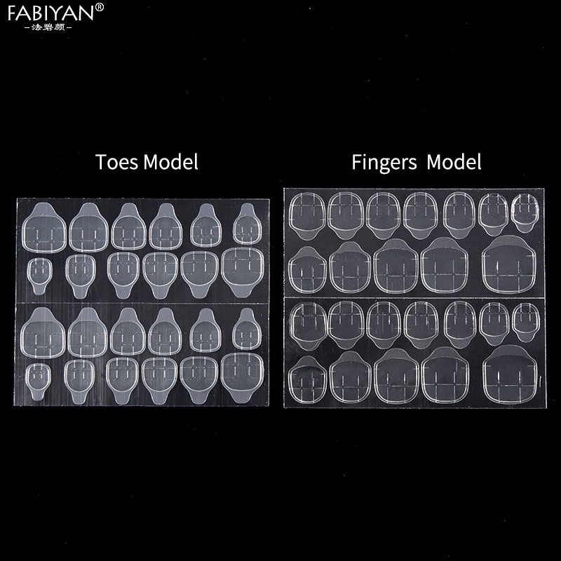 Tờ miếng keo dán FABIYAN trong suốt tự dính tiện lợi dành cho móng tay và móng chân giả