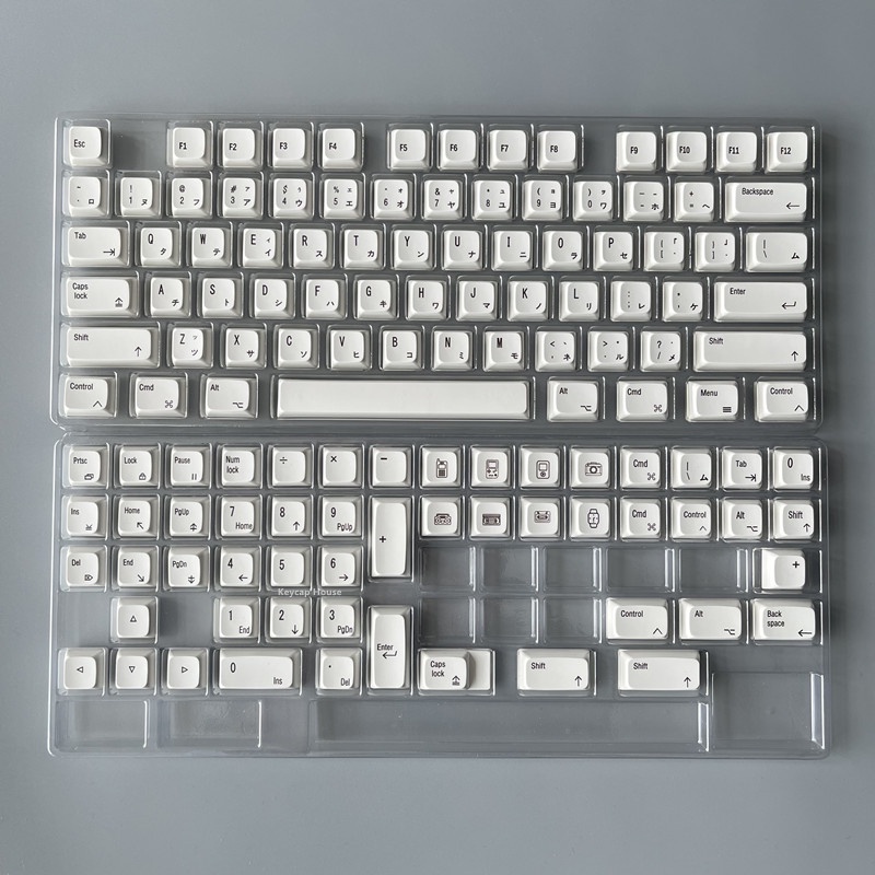 Minimalist White Keycap XDA Hồ sơ Nhật Bản Chủ đề PBT Thuốc nhuộm phụ Bàn phím cơ học Keycap 127 Phím