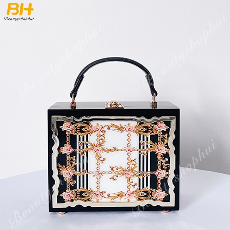 Túi Đeo Chéo Khung Ảnh Bằng Acrylic Mẫu Mới 2022 Phong Cách Âu Mỹ Cho Nữ