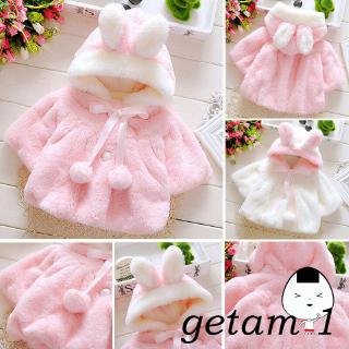 Áo khoác tai thỏ giữ ấm thời trang mùa đông cho bé