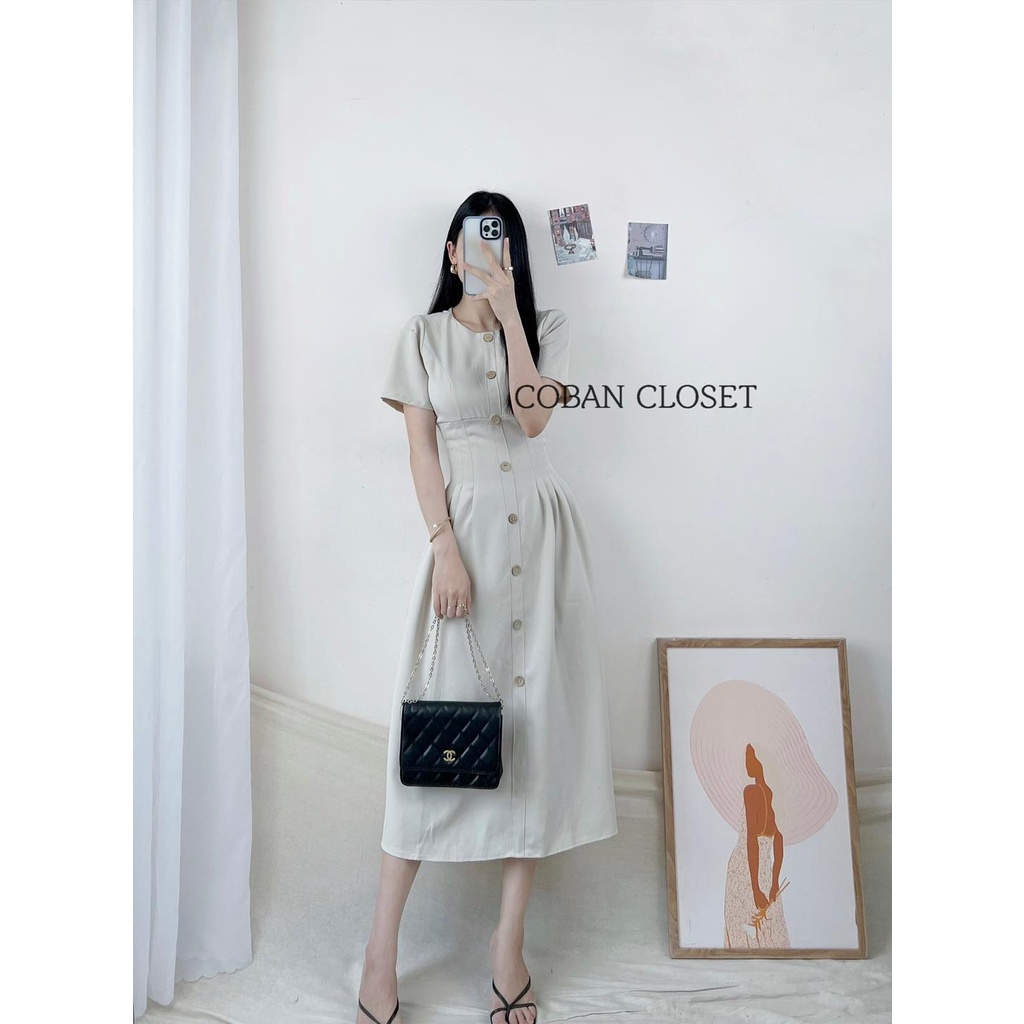 ĐẦM DÀI XẾP LY EO