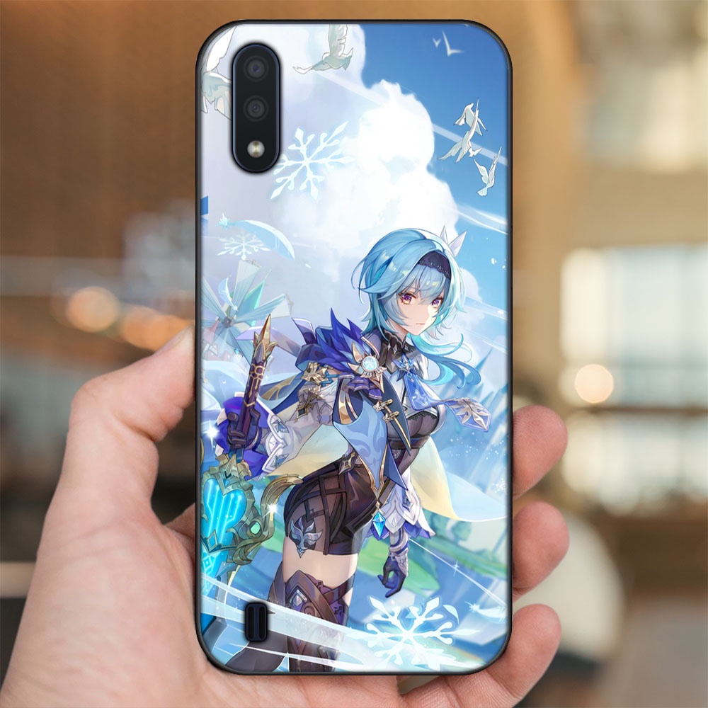 Ốp lưng Samsung A01 viền đen in hình Eula Genshin Impact