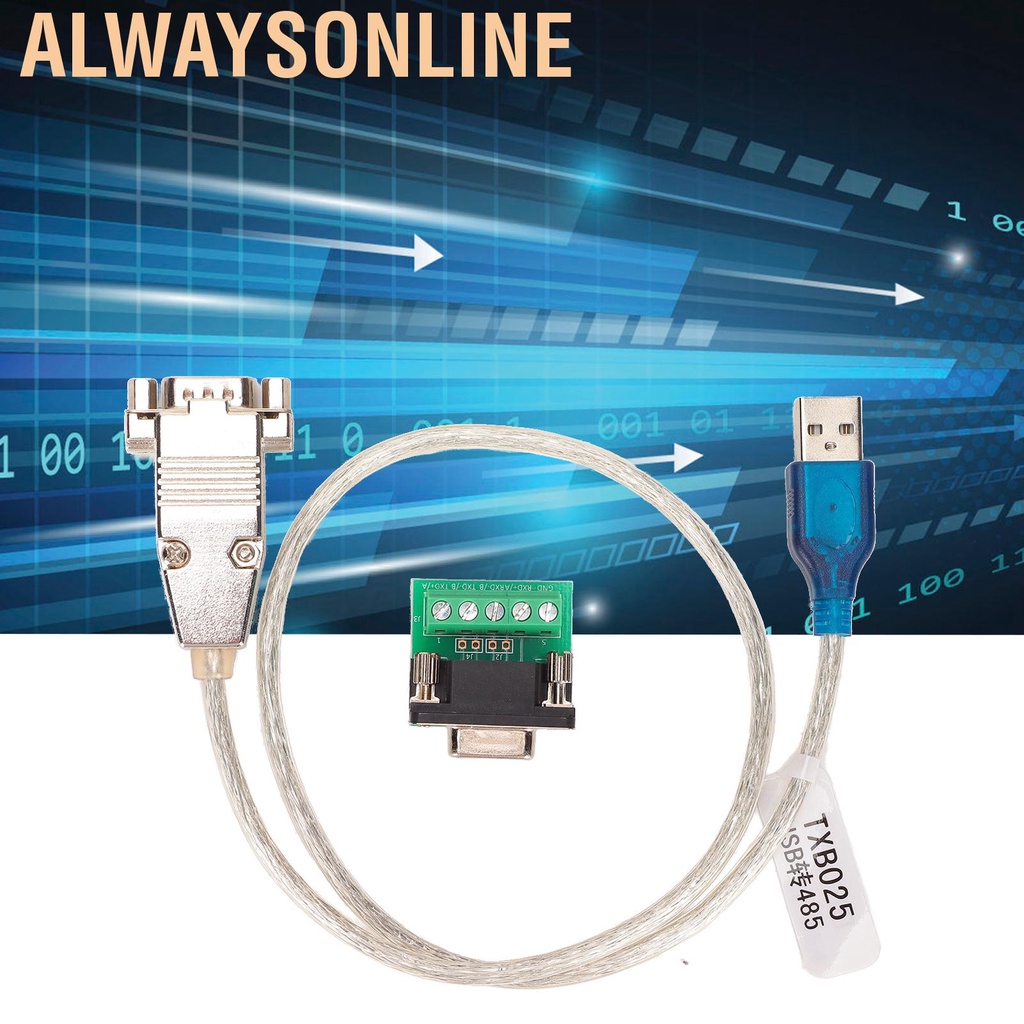 Alwaysonline USB to RS422 RS485 Serial Port Converter Adapter Cable 1200m Transmission Distance 485/422