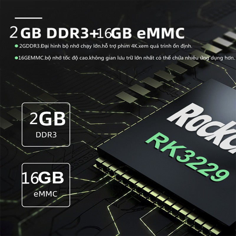 tivi box Rockchip RK3229 X3mini 2G+16G android box Phỏng theo phiên bản Việt hóa của android9.0 android tv box