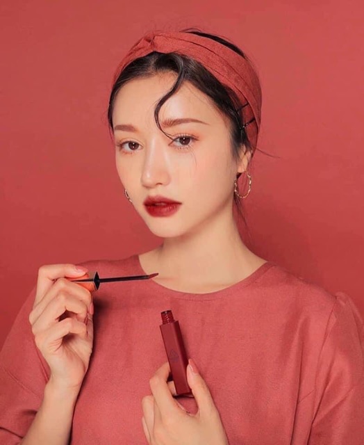 Son kem 3CE Cloud Lip Tint màu IMMANENCE đỏ rượu vang