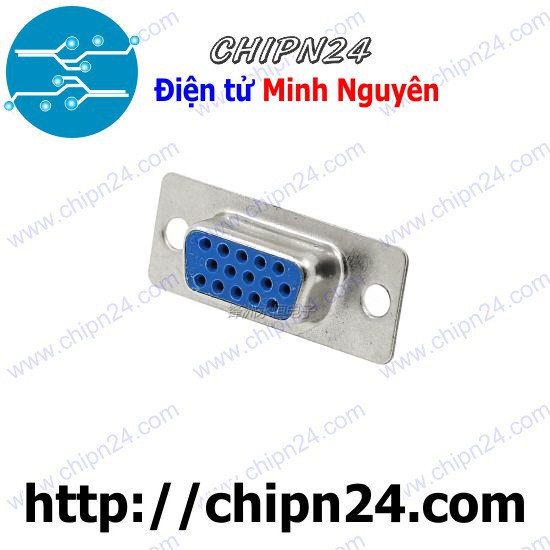[2 CÁI] (F29) DB15 Cái Thẳng (3 hàng chân) cổng VGA (Hàn Dây)