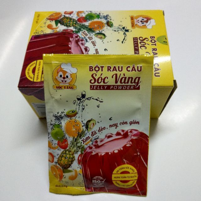 Bột rau câu dẻo giòn Sóc Vàng 12g