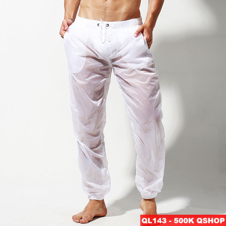 QUẦN DÀI VẢI DÙ MỎNG XUYÊN THẤU SEXY QL143