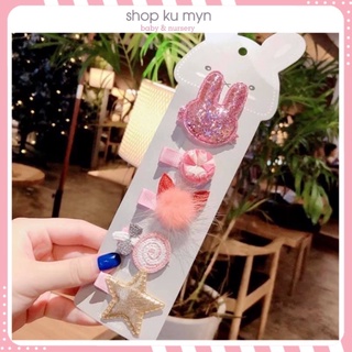 Set 5-6 kẹp tóc handmade cho bé gái