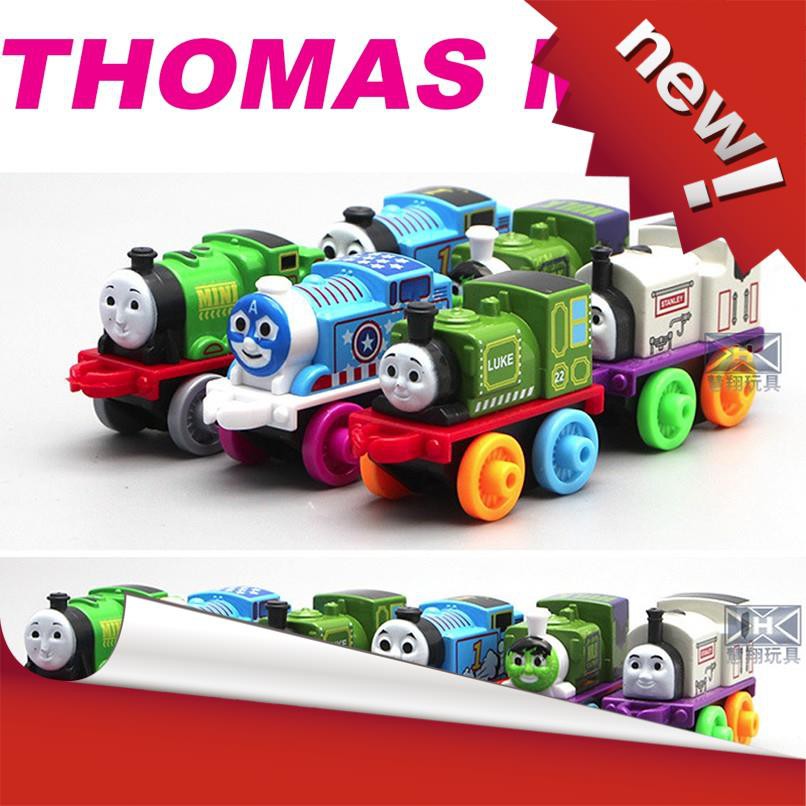 (Mới) Tàu hỏa thomas mini bằng sắt bộ 6 chiếc bằng sắt đồ chơi trẻ em