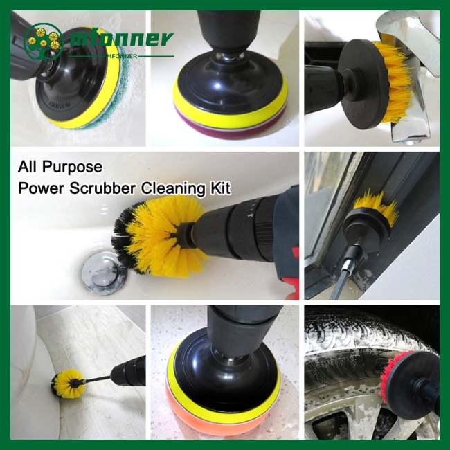 Set 12 Đầu Cọ Vệ Sinh Gắn Máy Khoan Điện Tiện Lợi