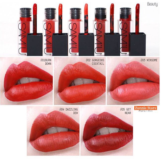 Son kem lì Sam’u Matte Lipstick Tint 4g màu chuẩn, chất son mềm mịn, khô nhanh, không bết dính