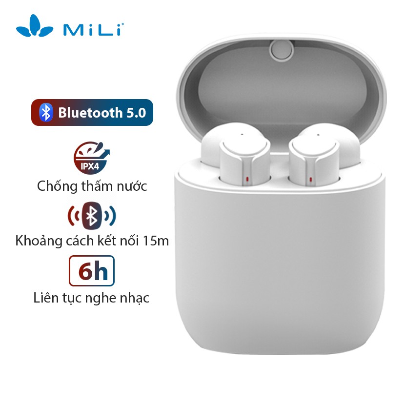 [Mã ELDTR40 giảm 7% đơn 299K] Tai nghe Bluetooth MiLi PhoneMate - HE-G33 pro (màu Trắng)