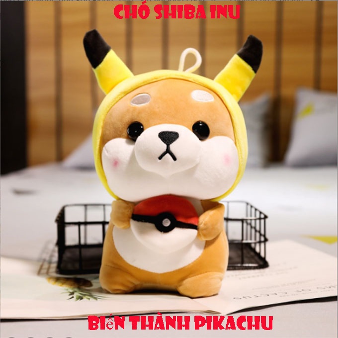 Gấu Bông Chó Shiba Cosplay mềm mịn size nhỏ 25 cm. Hàng cao cấp cho trẻ nhỏ.