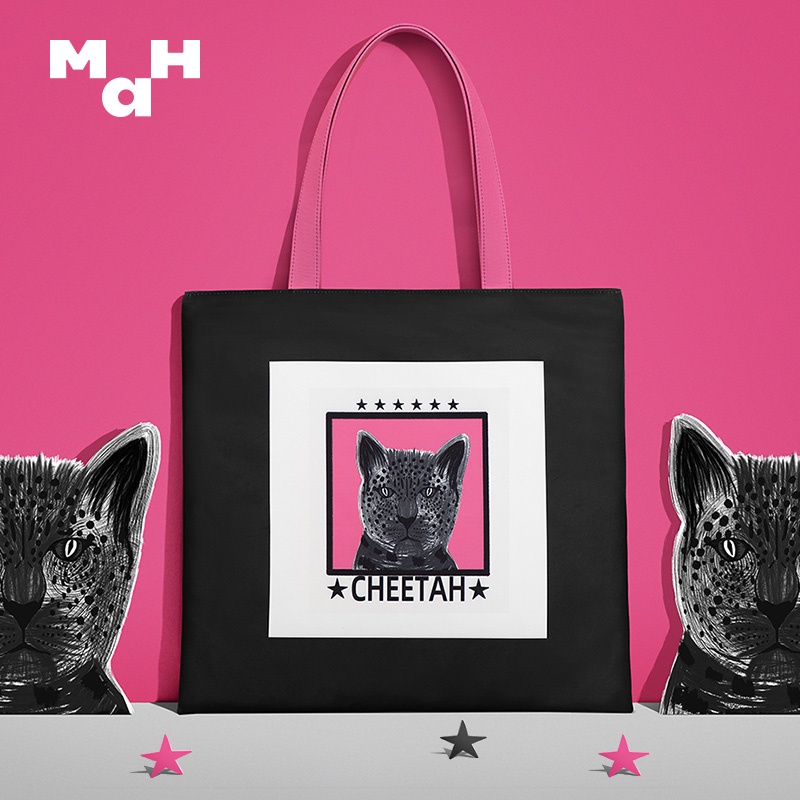 MAH Túi đeo vai Thiết kế in ấn thời trang Túi vải du lịch thông thường Sức chứa lớn cho phụ nữ trẻ